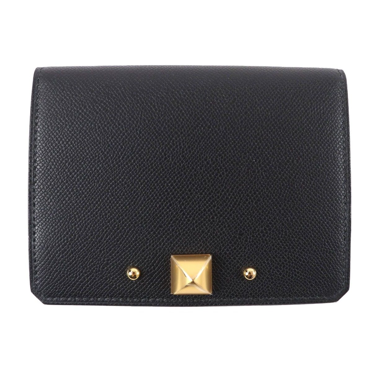 Hermes Medle Card Case Vo Madame Gold Black