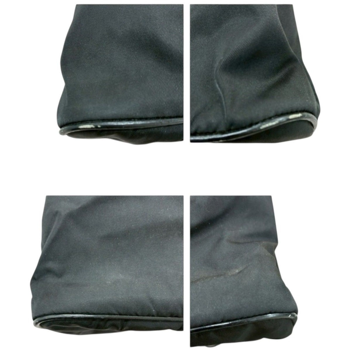Prada Triangle Logo Tessuto Black Nylon Tote Shoulder Bag — view 5