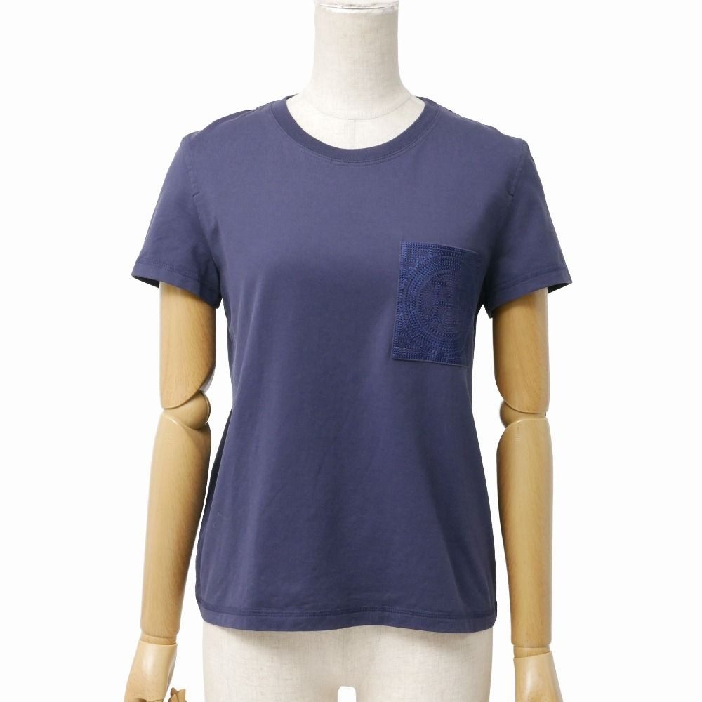 Hermes Short Sleeve T-Shirt 36 H Logo Crew