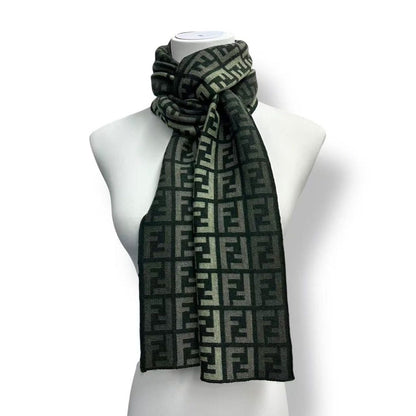 Fendi Scarf Wool Fflogo Green