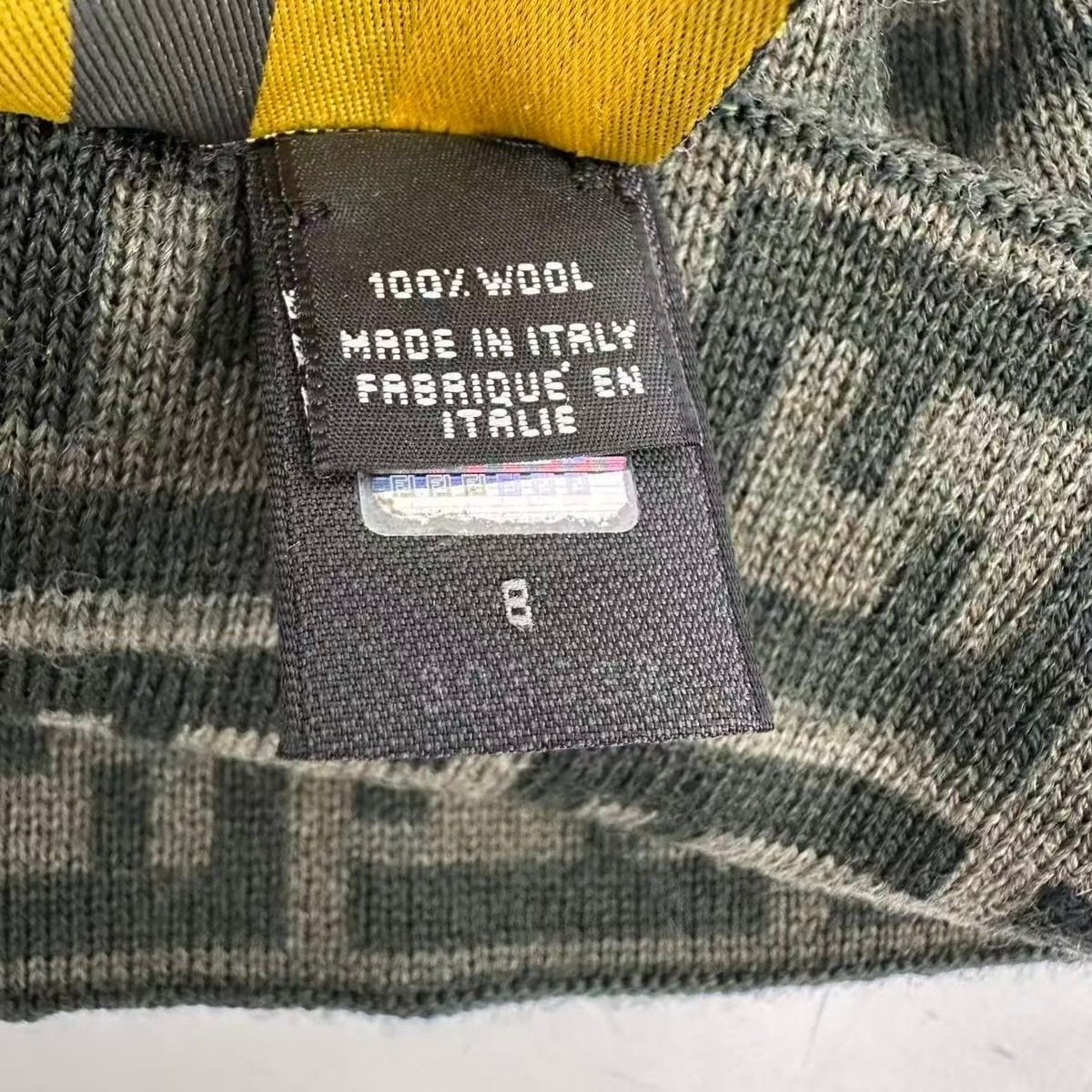 Fendi Scarf Wool Fflogo Green — view 5