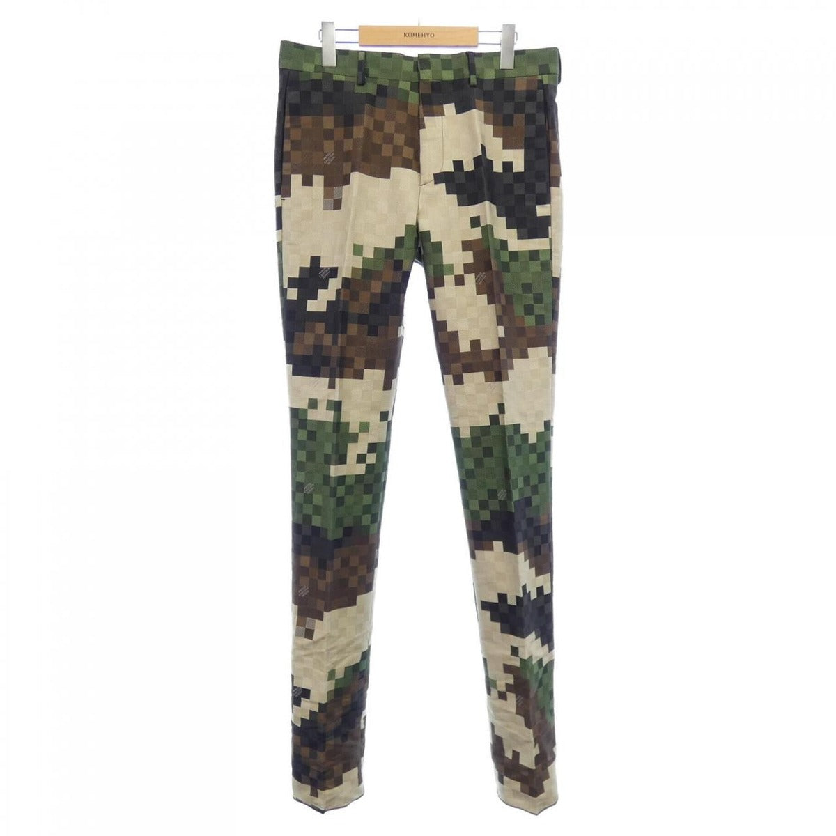 Louis Vuitton Tailored Cotton Damier Cigarette Pants Beige Brown Khaki — view 5