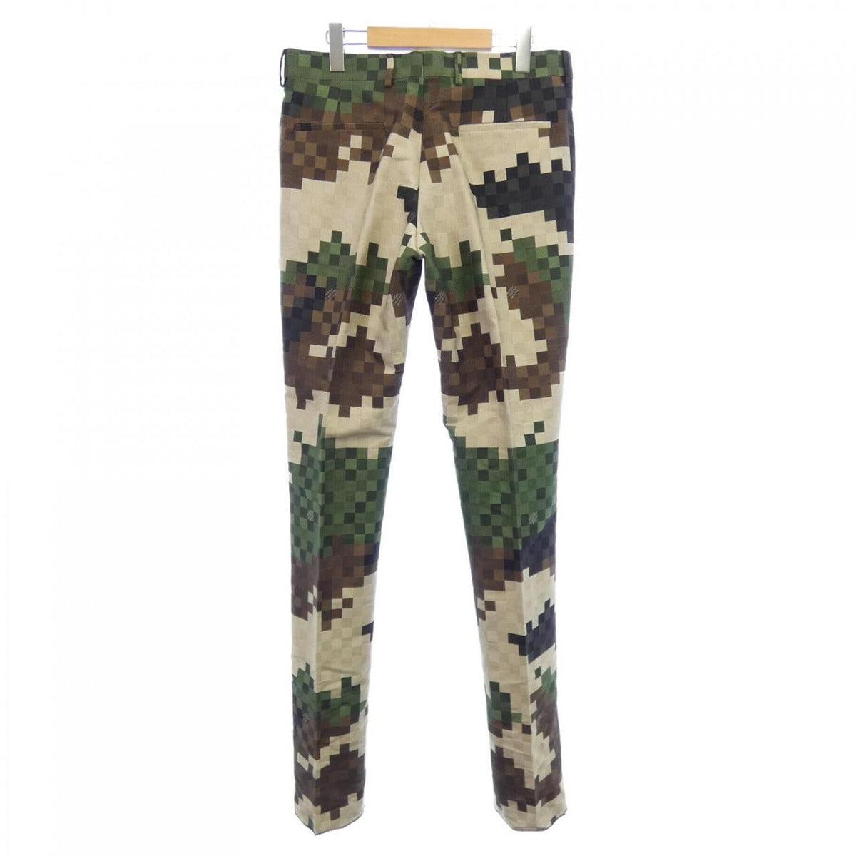 Louis Vuitton Tailored Cotton Damier Cigarette Pants Beige Brown Khaki — view 6
