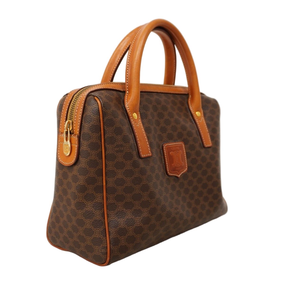 Celine Handbag Macadam Brown Gold — view 2