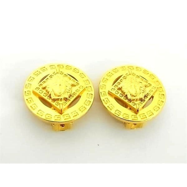 Gianni Versace Earrings Medusa Gold Metal