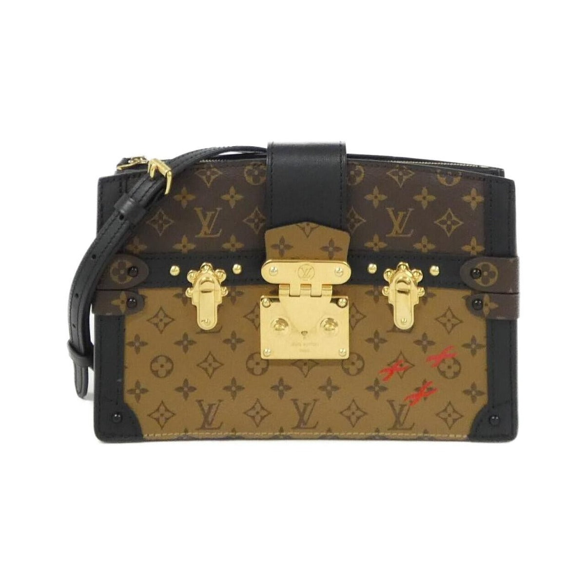 Louis Vuitton Monogram Reverse Trunk Clutch Shoulder Bag