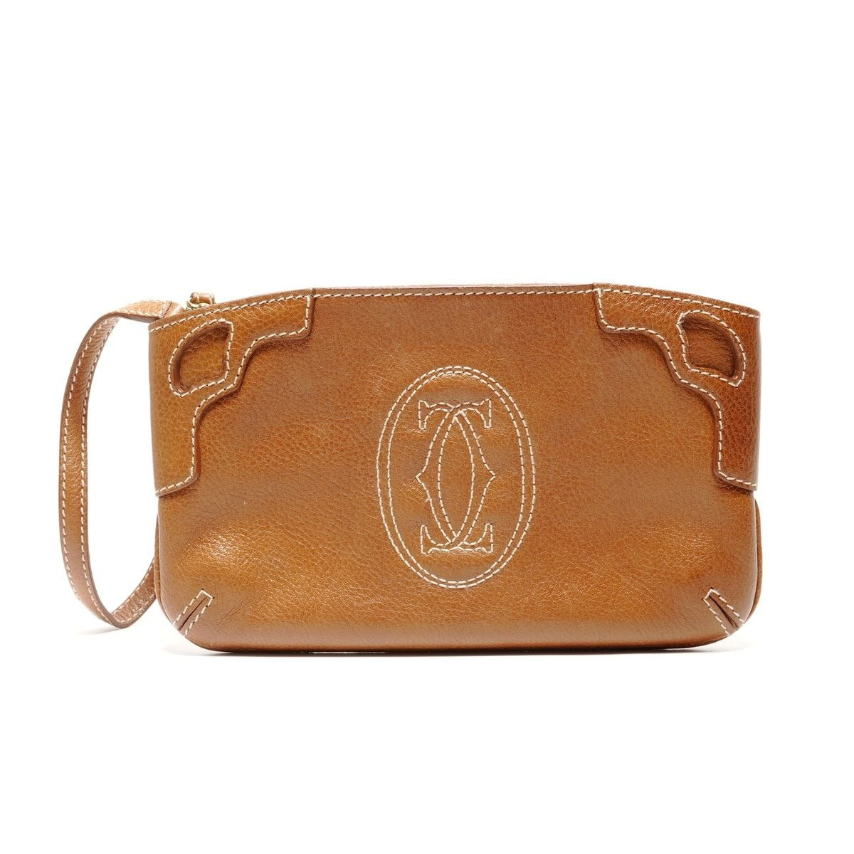 Cartier Handbag Leather Pouch Marcello