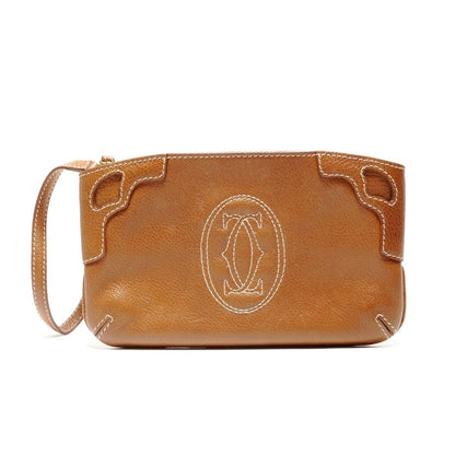 Cartier Handbag Leather Pouch Marcello