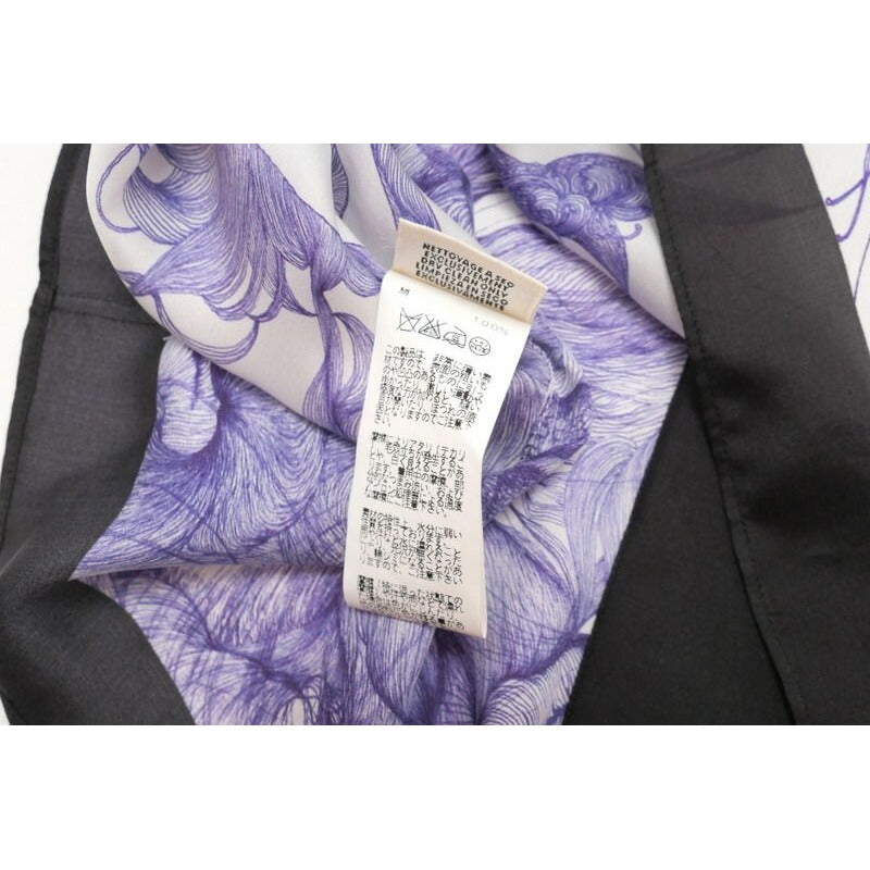 Hermes Blouse Size 34 Short Sleeves All Silk Shirt Over Pattern — view 7