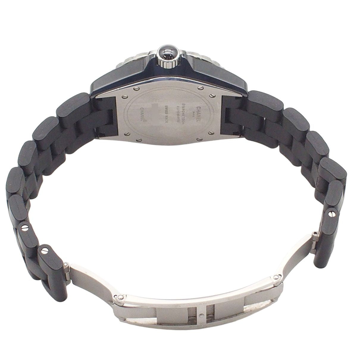 Chanel J12 38 Black Ceramic SS Rubber Watch Automatic — view 3