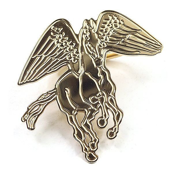 Hermes Scarf Ring Pegase Gravais Brass Permanent Yellow