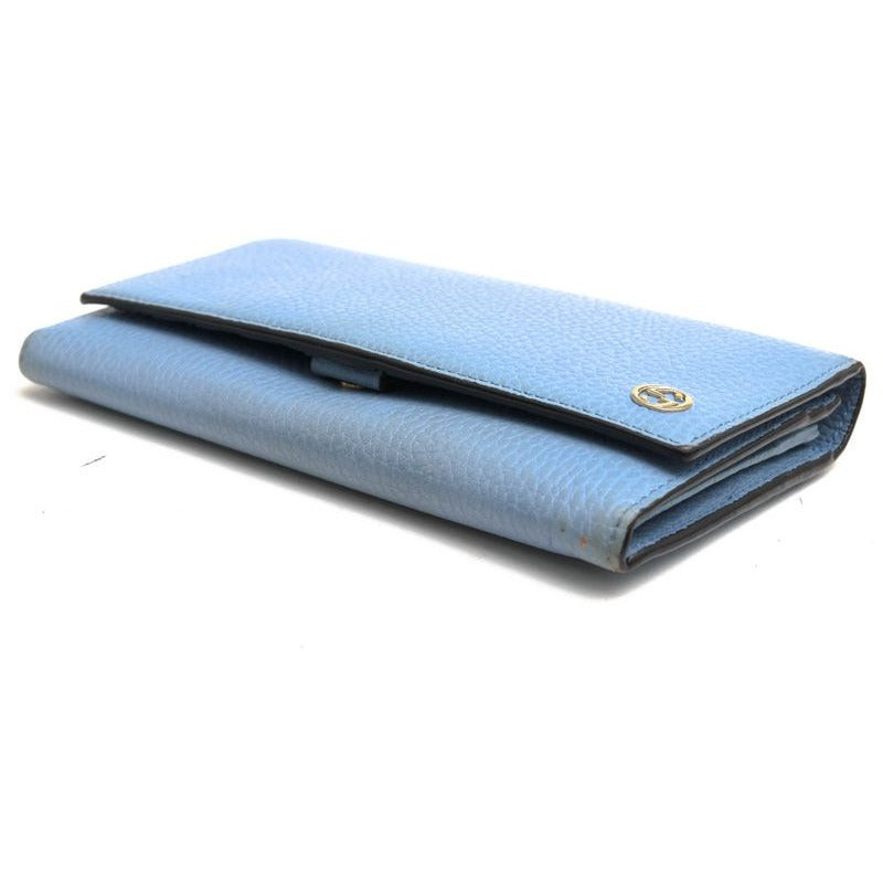 Gucci Long Wallet Women Leather Light Blue — view 3