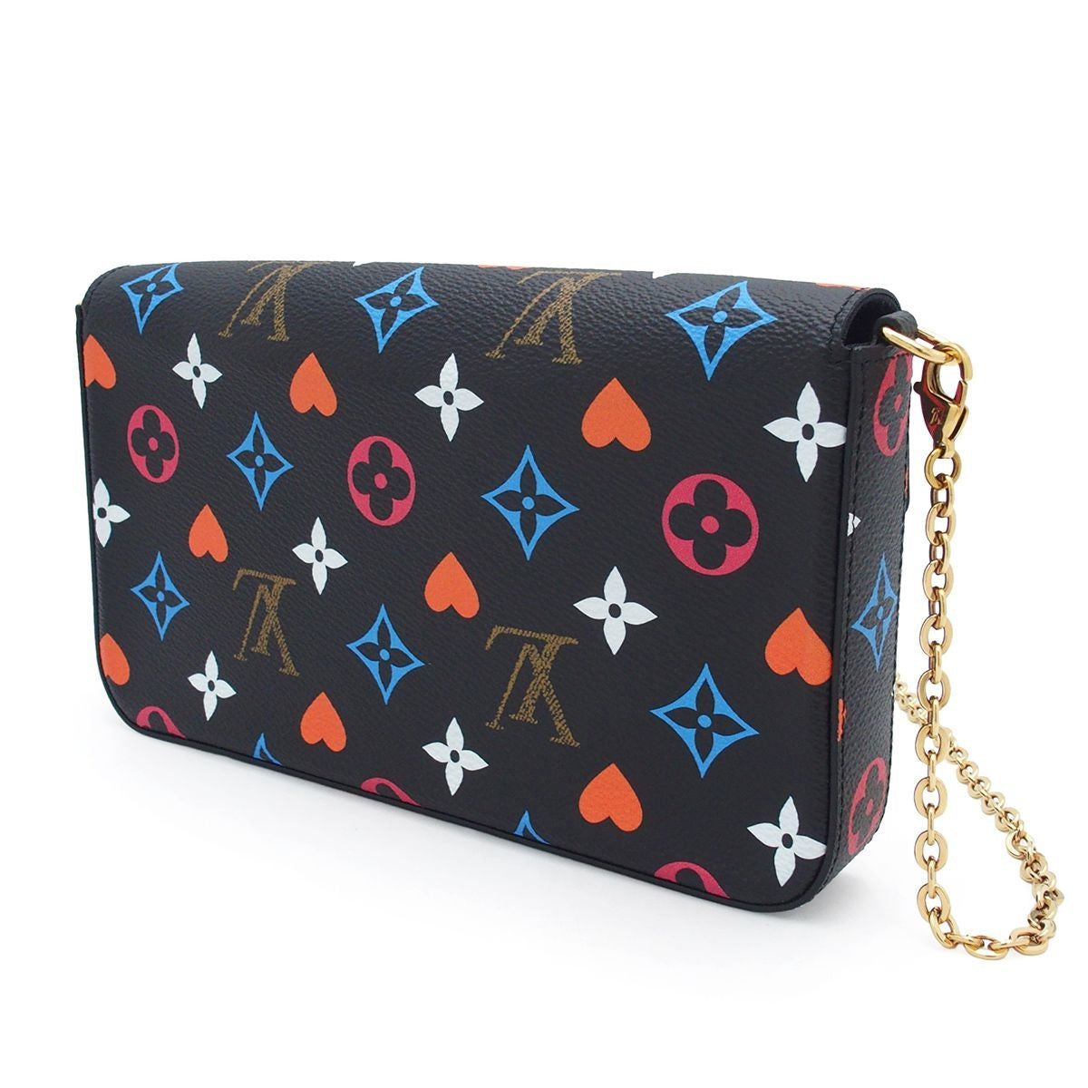 Louis Vuitton Pochette Felicity Black Multicolor Monogram Canvas Game on Chain — view 2