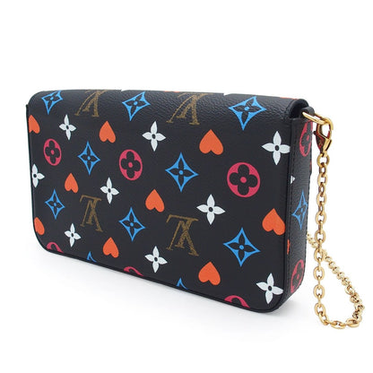 Louis Vuitton Pochette Felicity Black Multicolor Monogram Canvas Game on Chain — view 2