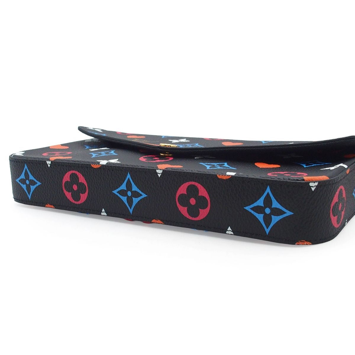 Louis Vuitton Pochette Felicity Black Multicolor Monogram Canvas Game on Chain — view 3