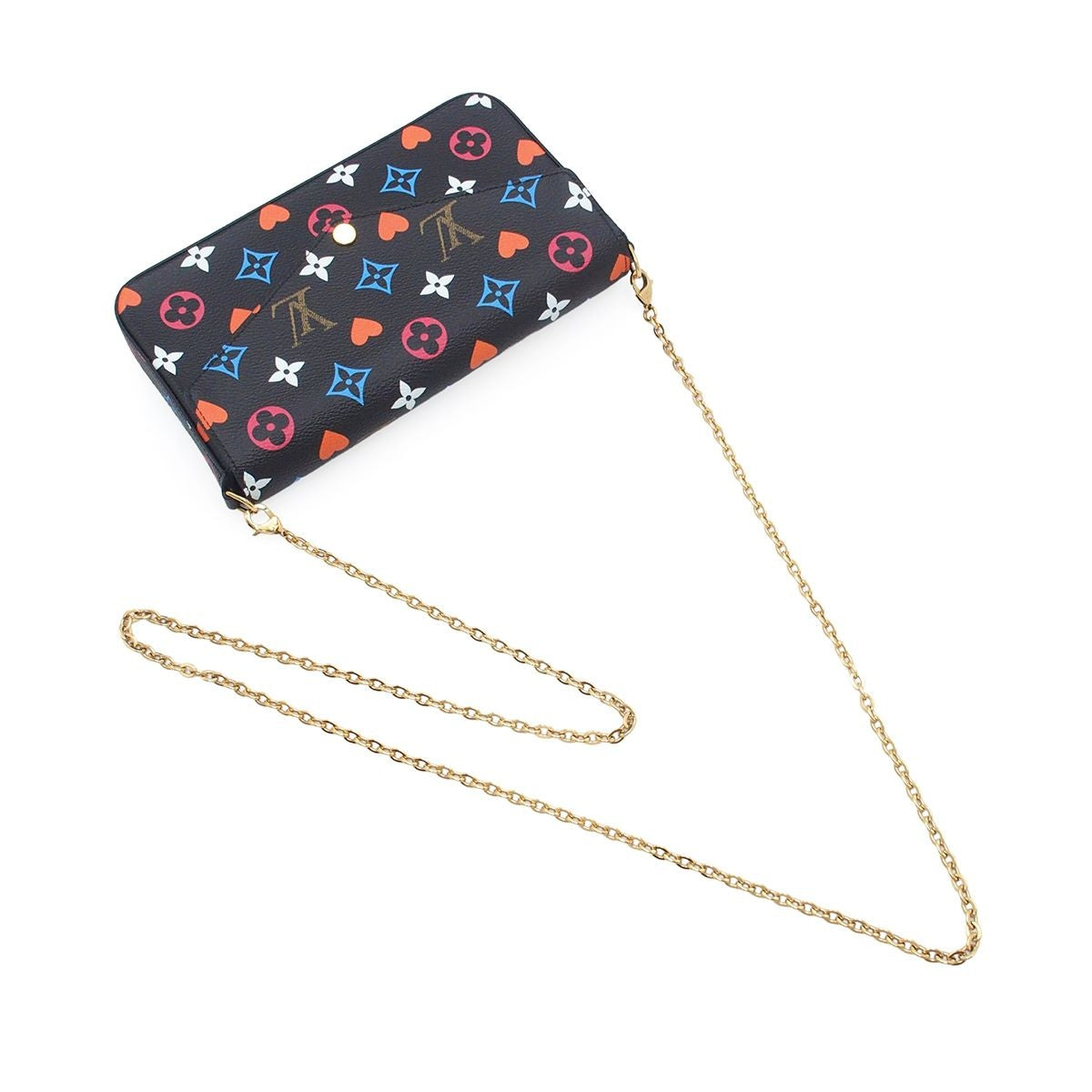 Louis Vuitton Pochette Felicity Black Multicolor Monogram Canvas Game on Chain — view 4