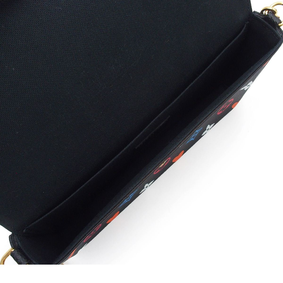 Louis Vuitton Pochette Felicity Black Multicolor Monogram Canvas Game on Chain — view 5
