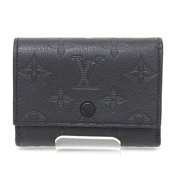 Louis Vuitton Victor Wallet Monogram Shadow Leather Black Trifold