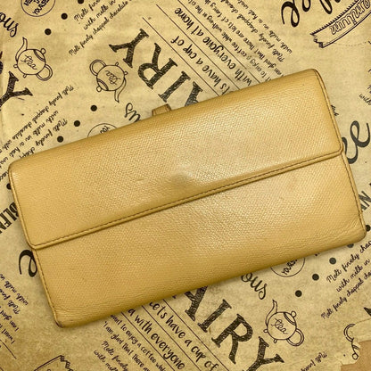 Chanel Wallet Coco Button Hook Bifold Beige Card Billfold — view 4