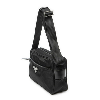Prada Front Zip Camera Crossbody Black Nylon Canvas — view 2