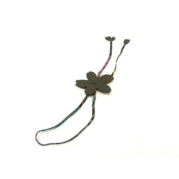 Hermes Petit Ash Leather Sakura Key Holder Charm Dark Gray — view 2