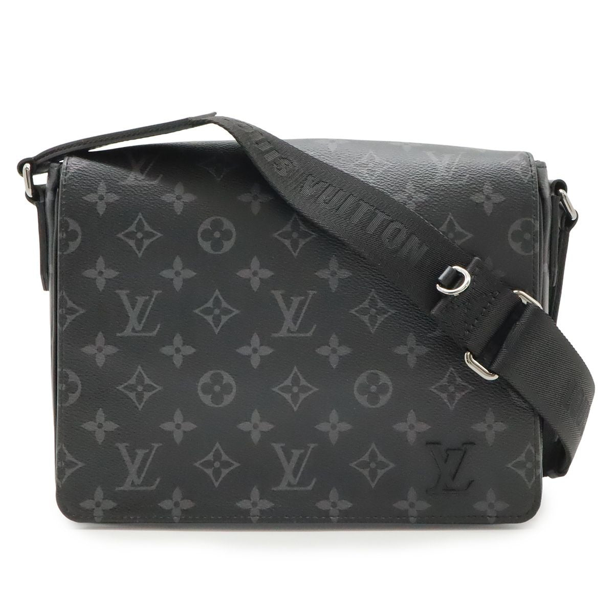 Louis Vuitton Monogram Eclipse District PM Messenger Bag Black Gray