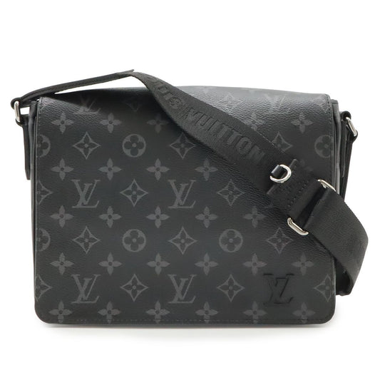Louis Vuitton Monogram Eclipse District PM Messenger Bag Black Gray