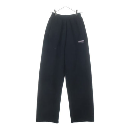 Balenciaga Political Campaign Logo Embroidery Fleece Pants Black