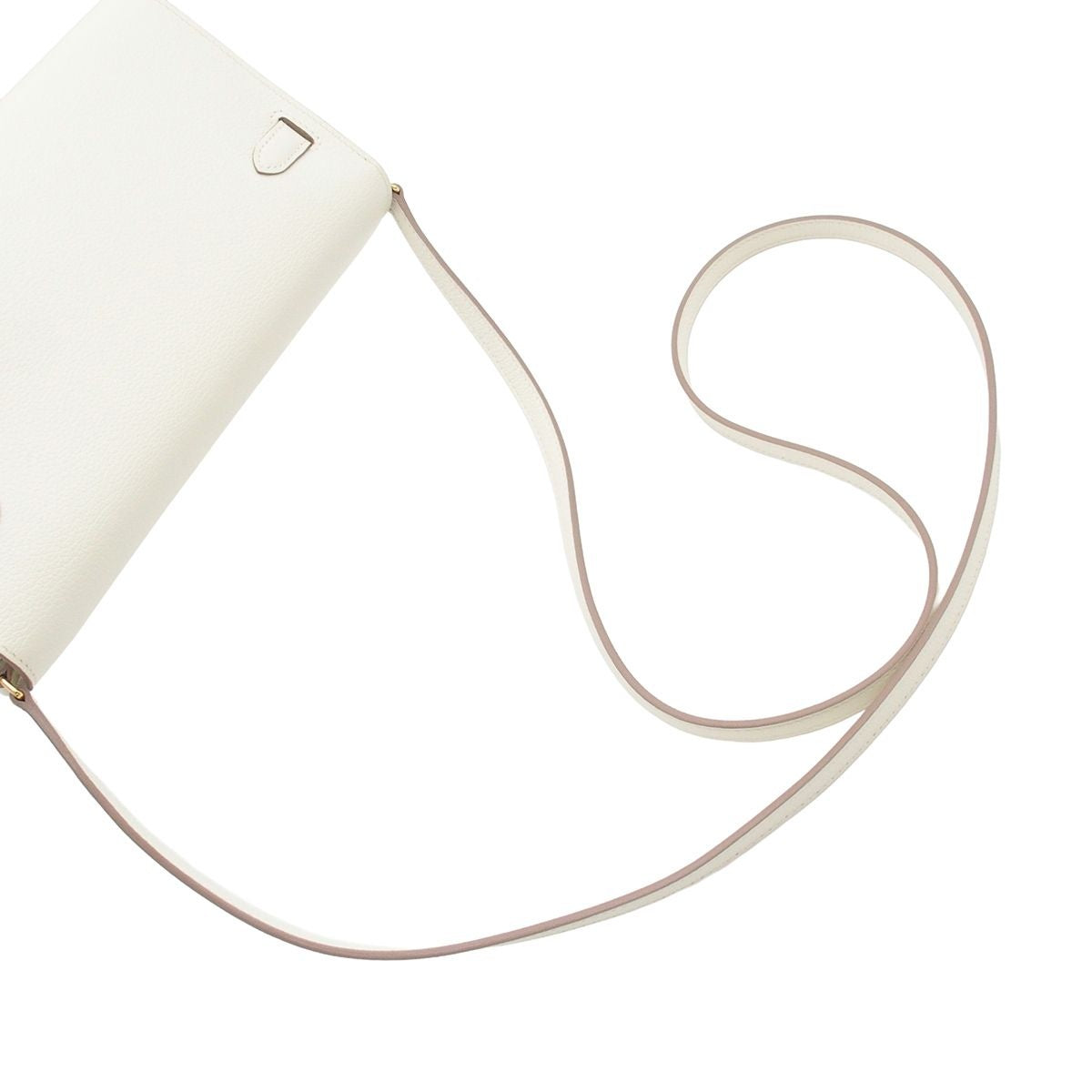 Hermes Kelly Wallet Long to Go Mushroom Gold Evercolor Shoulder Bag — view 4