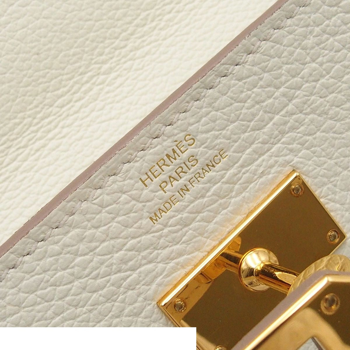 Hermes Kelly Wallet Long to Go Mushroom Gold Evercolor Shoulder Bag — view 7