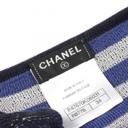Chanel Dress Cotton Rayon Black Blue. Gray — view 3