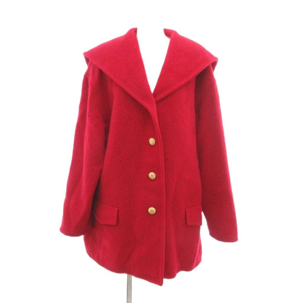 Versace Sport Vintage Coat Sarah Shawl Collar Wool Alpaca Blend Gold Buttons 42