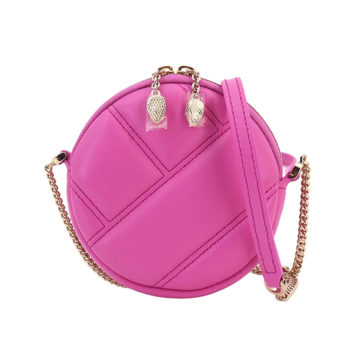 Bvlgari Serpenti Cabochon Mini Shoulder Bag Leather Pink