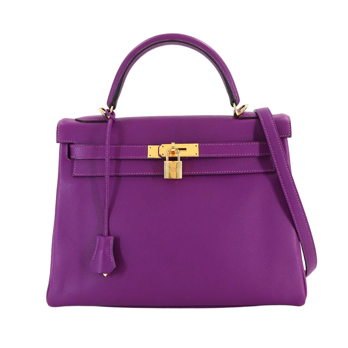 Hermes Kelly 32 Color Anemone 2-Way Bag Retourne