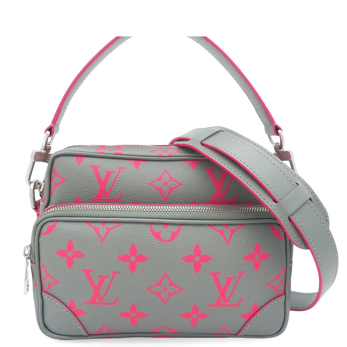 Louis Vuitton Nile Gray Pink Monogram Glow 2-Way Shoulder Bag
