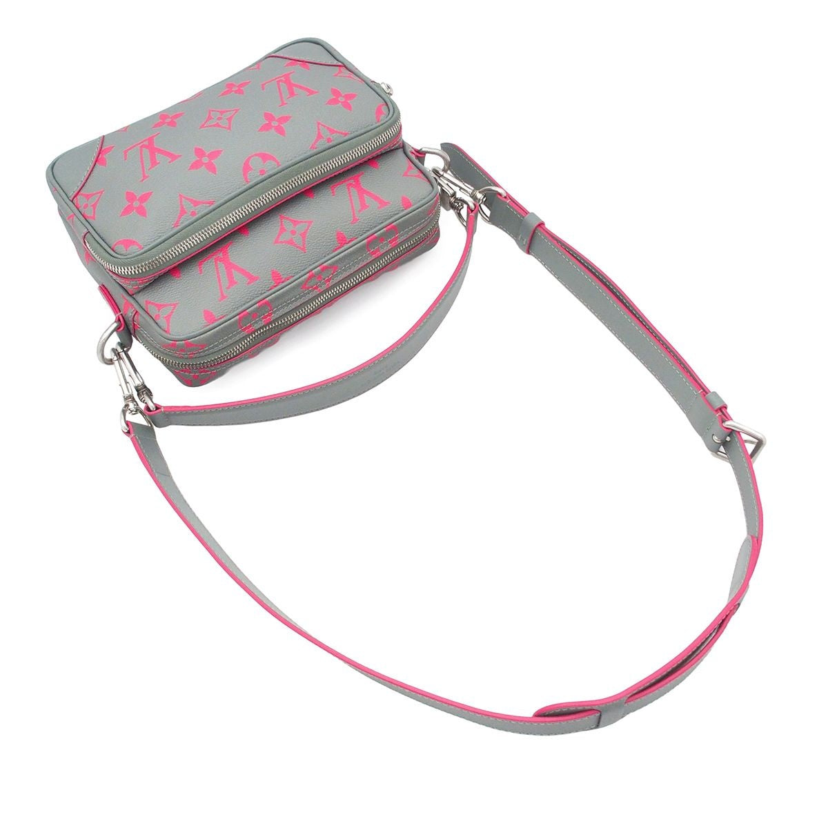 Louis Vuitton Nile Gray Pink Monogram Glow 2-Way Shoulder Bag — view 4