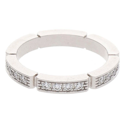 Cartier Maillon Panthère 18k White Gold Half Diamond Ring 49