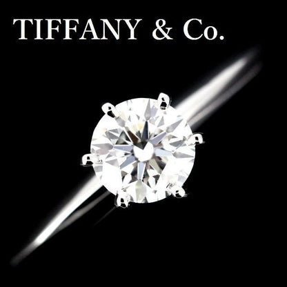 Tiffany & Co Solitaire 054 CT Diamond Ring G-Vvs 1-3 ex Pt950