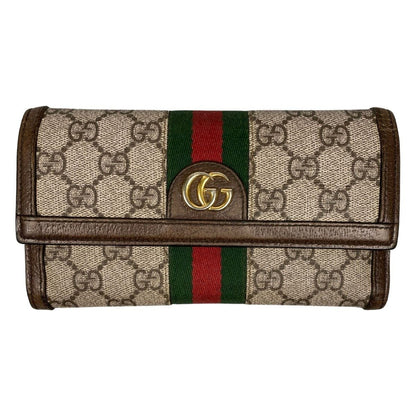 Gucci Ophidia GG Continental Wallet Sherry Line Supreme Long