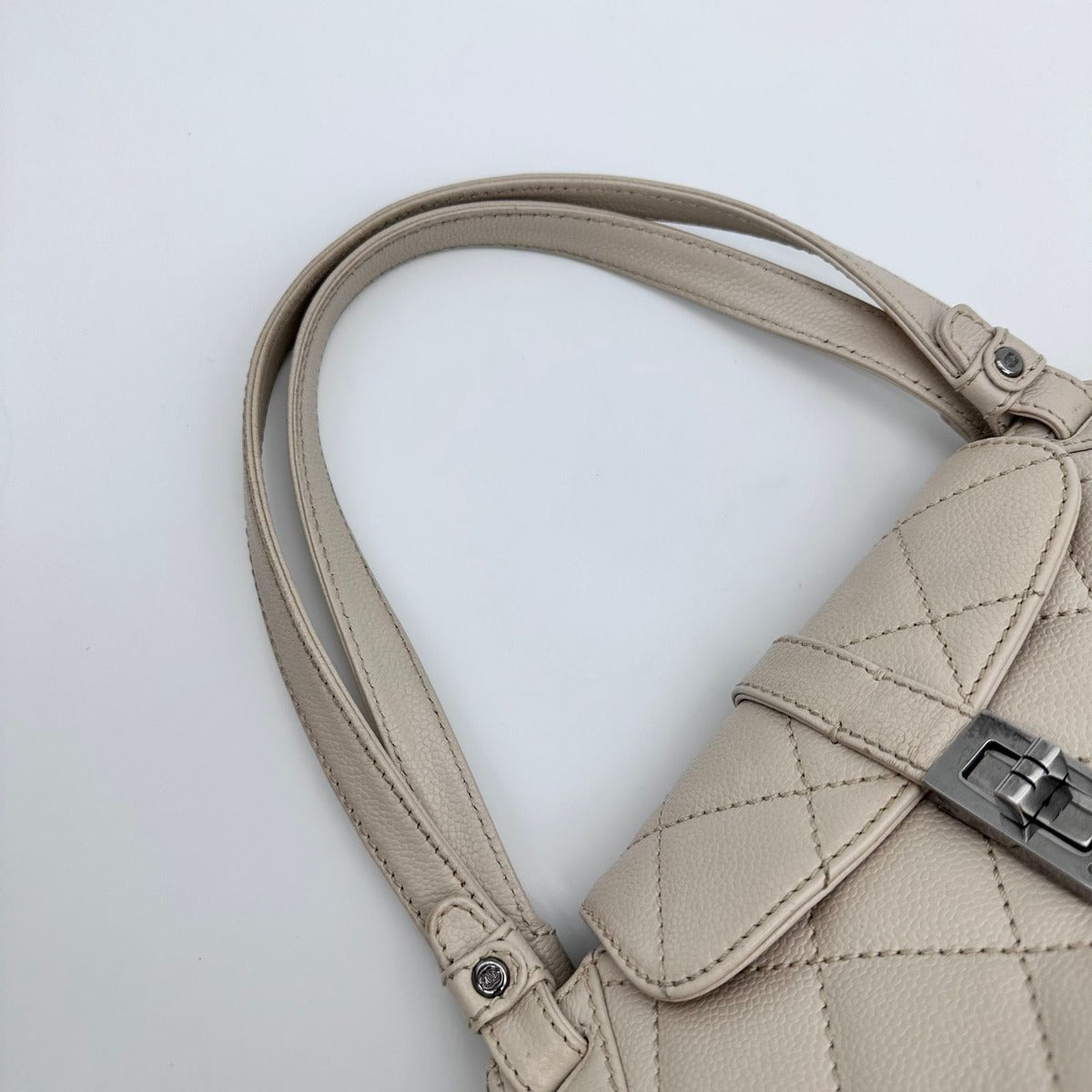 Chanel 2.55 Caviar Leather Handbag — view 9