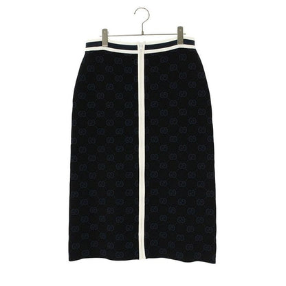 Gucci Xkdcr GG Jacquard Knit Long Skirt
