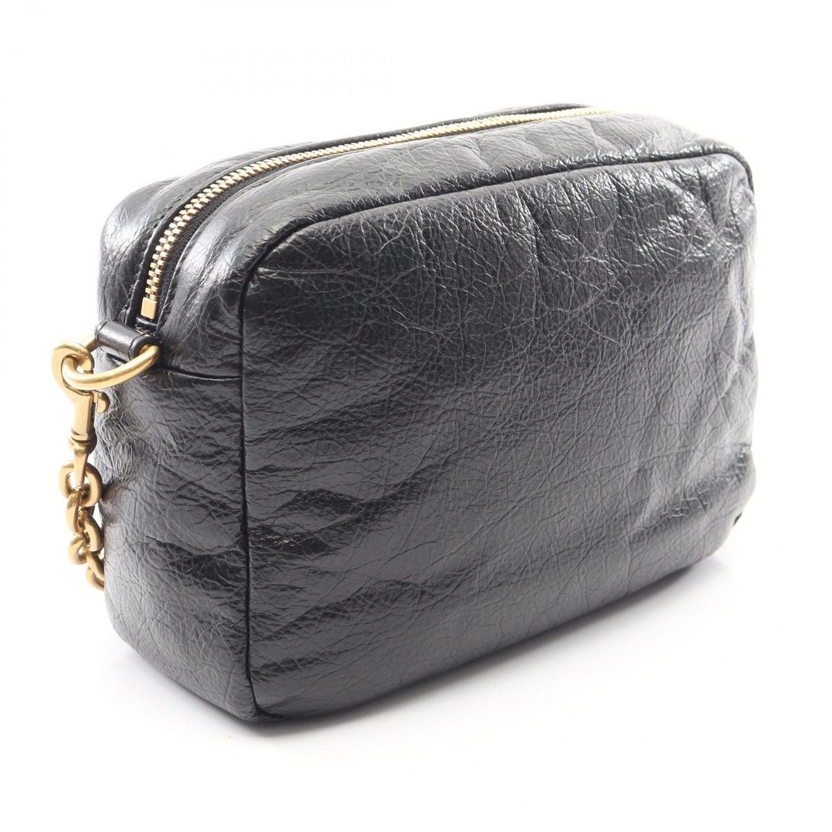 Balenciaga Shoulder Bag Monaco XS Black Leather Chain — view 2