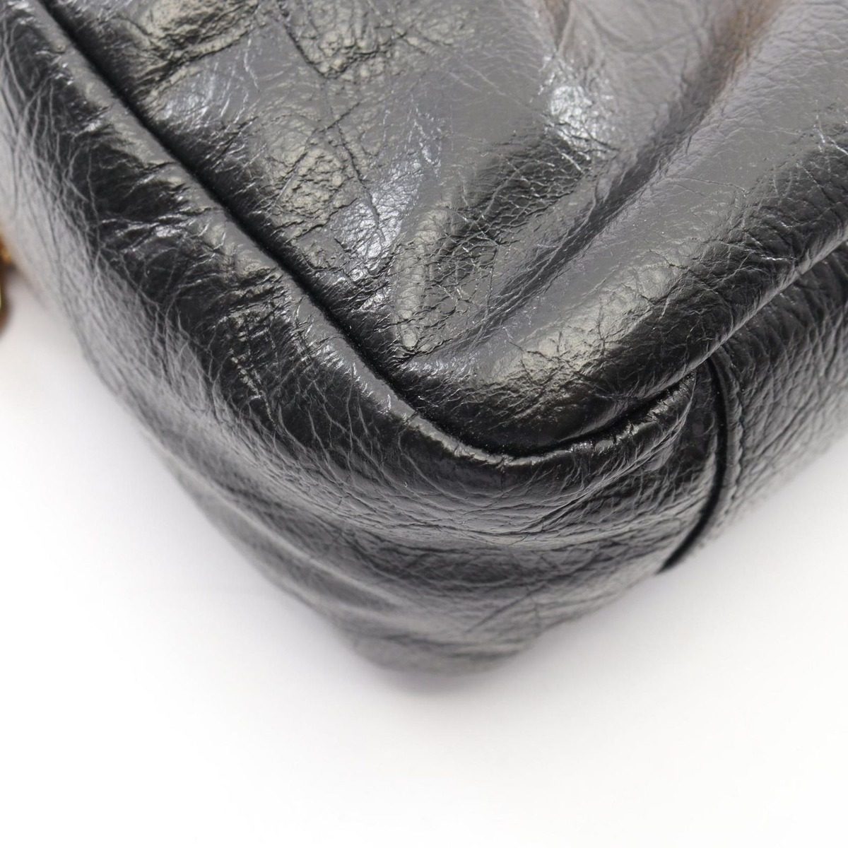Balenciaga Shoulder Bag Monaco XS Black Leather Chain — view 5