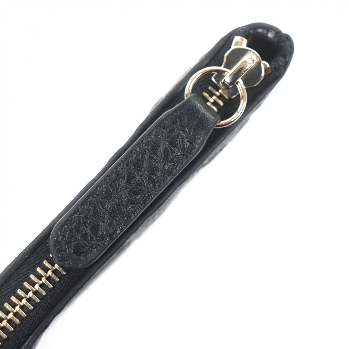 Gucci Leather GG Emblem Key Pouch Coin Case Black Gold Box Stora — view 6