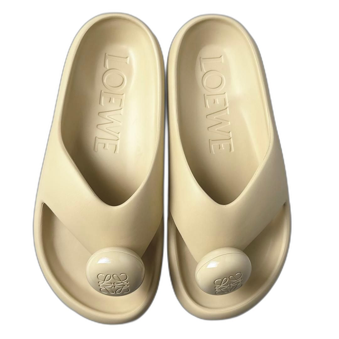 Loewe Bubble Form Slide Sandals Thong Beige — view 2