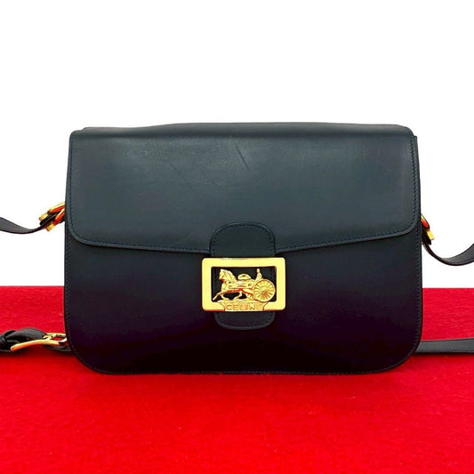 Celine Vintage Carriage Calf Leather Shoulder Bag