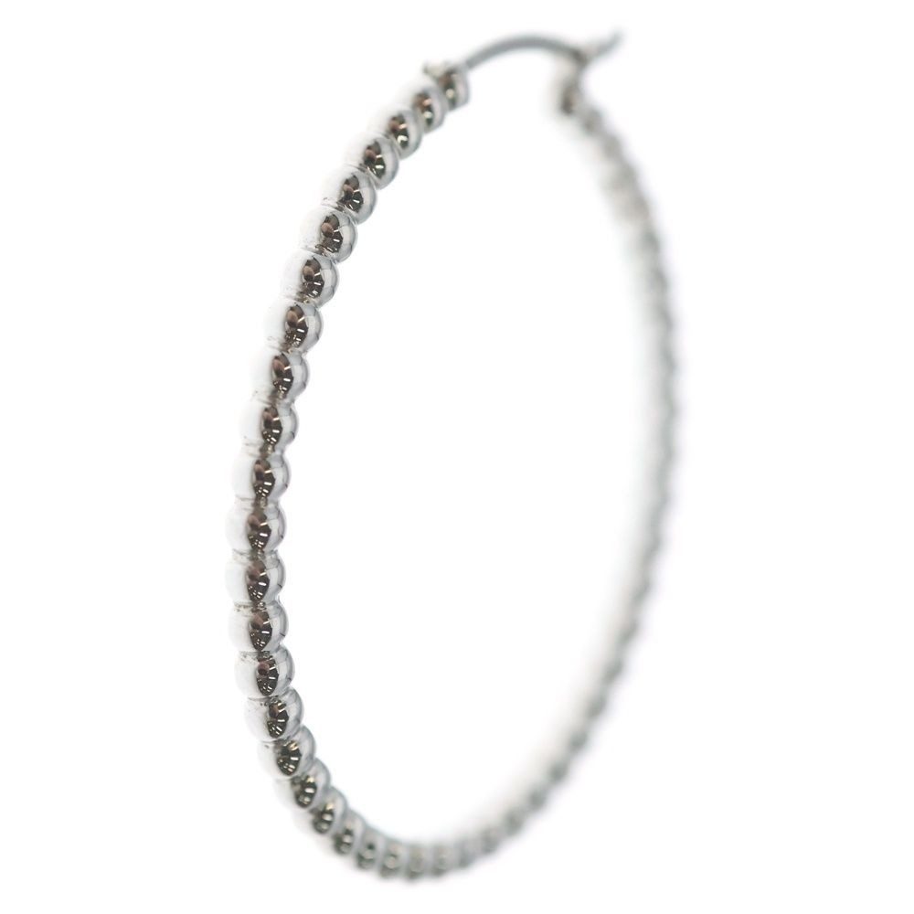 Van Cleef & Arpels Perlee Hoop Earrings White Gold