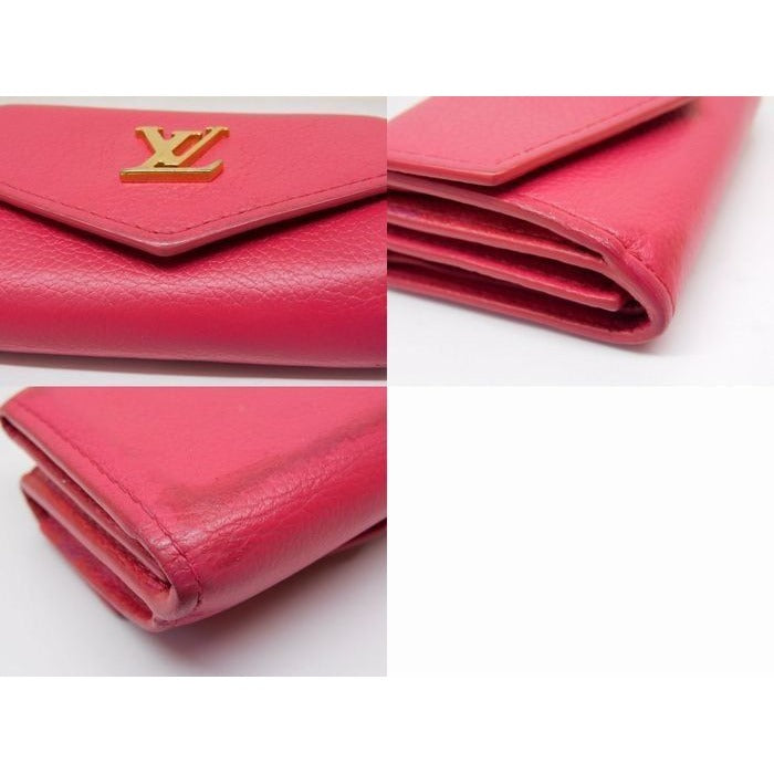 Louis Vuitton Ub5200 Portefeuille Lock Mini Trifold Compact Wallet Pink — view 6