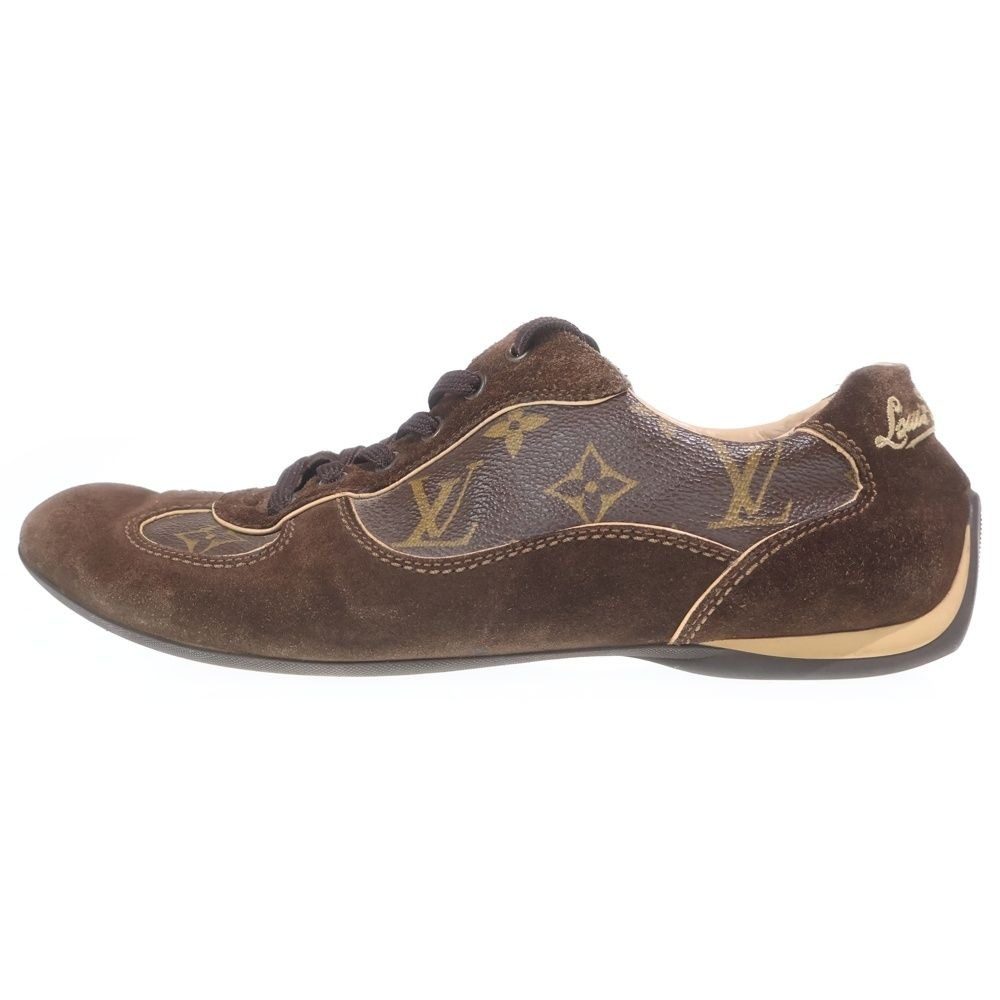 Louis Vuitton Monogram Suede Driving Shoes Brown