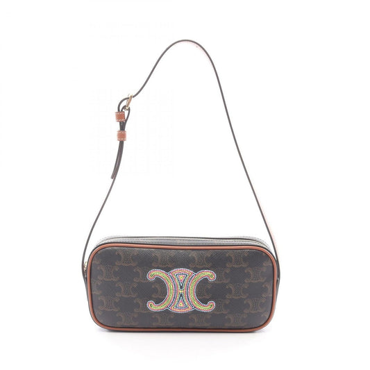Celine Shoulder Bag Cuill Triomphe Mini Black Multi